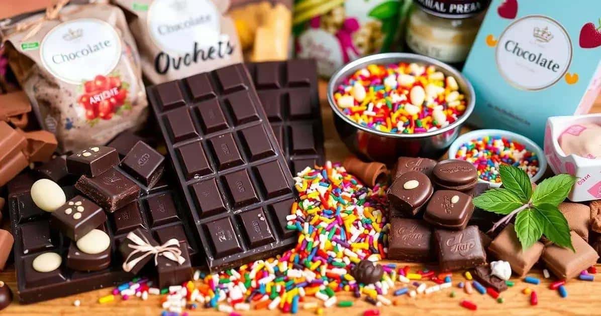 Ingredientes para Lembrancinhas com Chocolate
