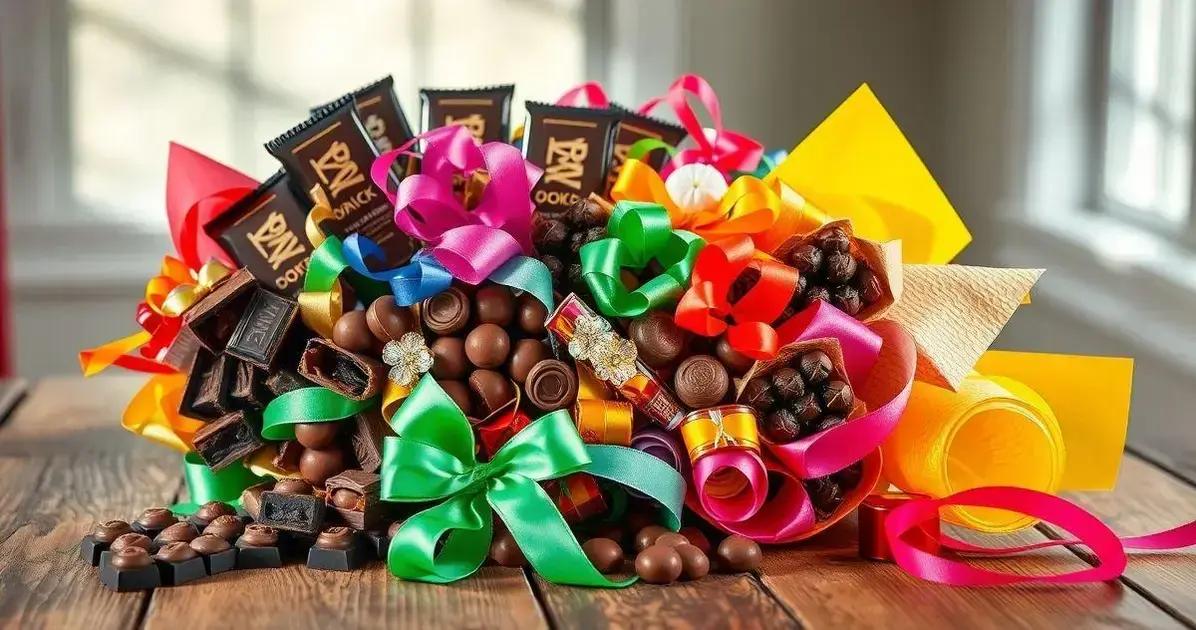 Ingredientes para o buquê de chocolate caseiro