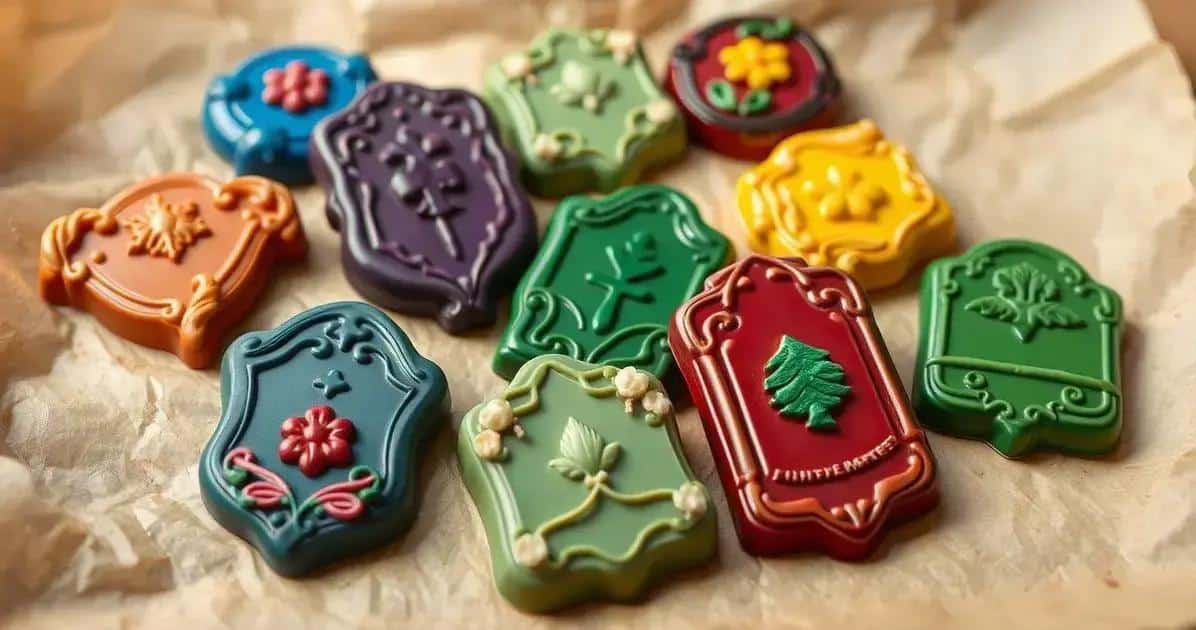 Ingredientes para plaquinhas de chocolate decoradas
