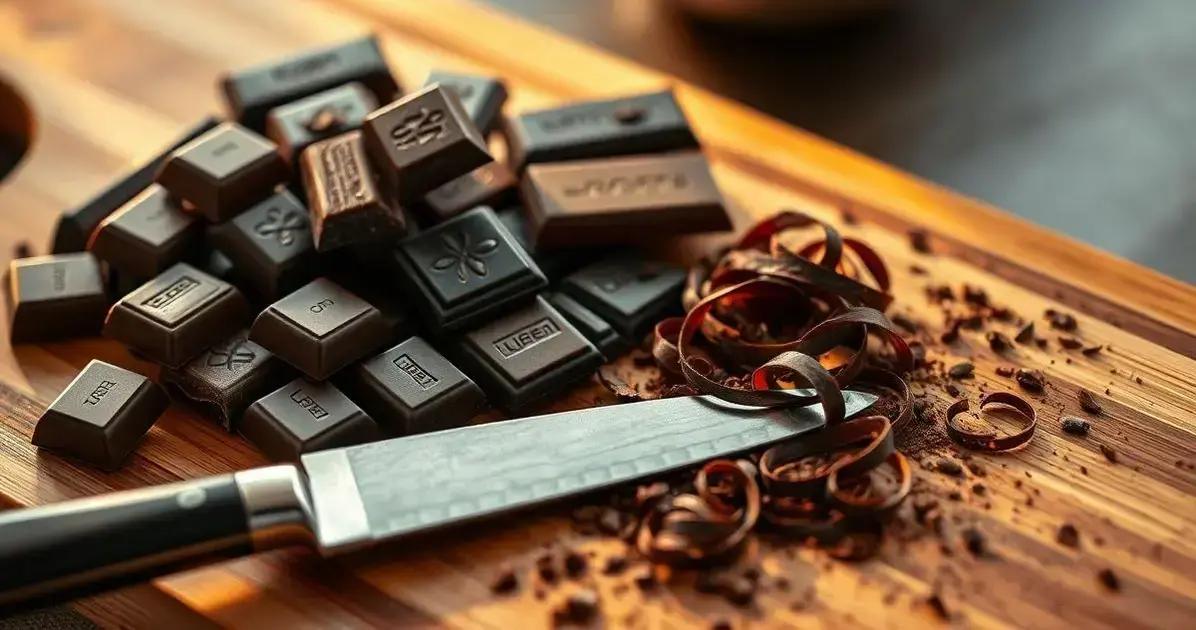 Ingredientes para raspas de chocolate decorativas