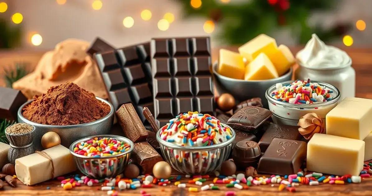 Ingredientes para Receita de Chocolate