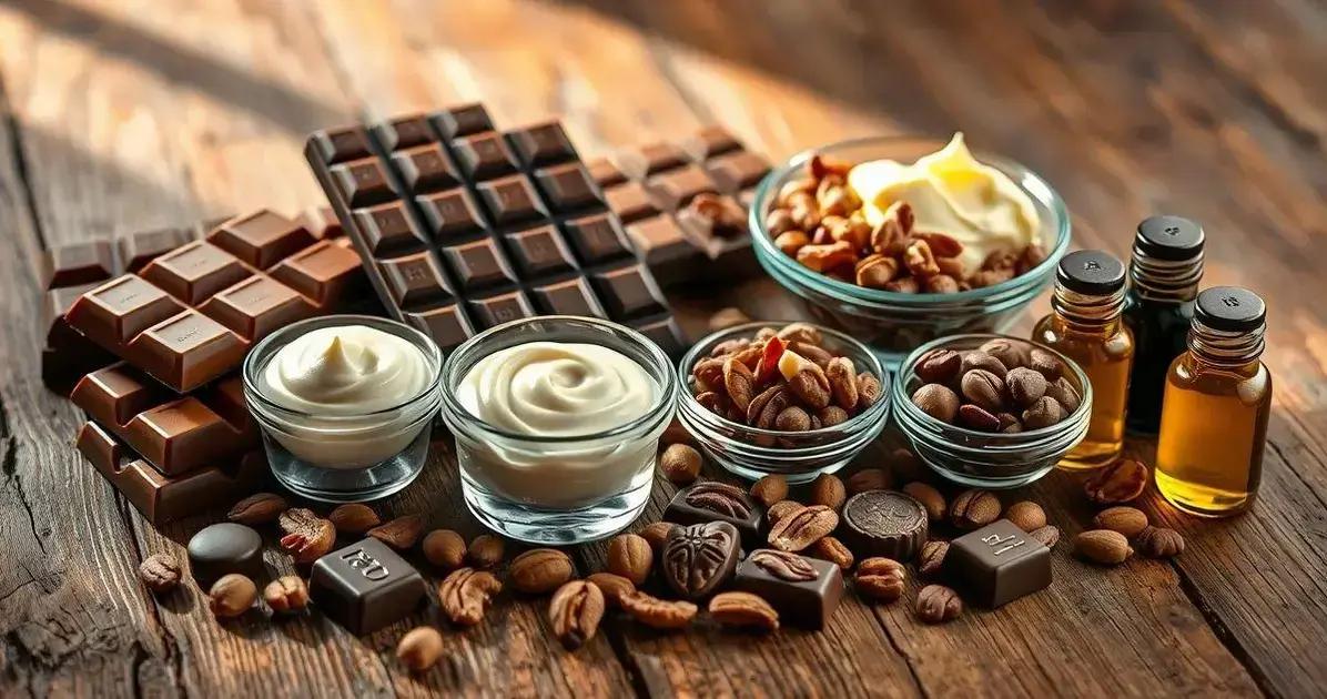Ingredientes para rechear bombons