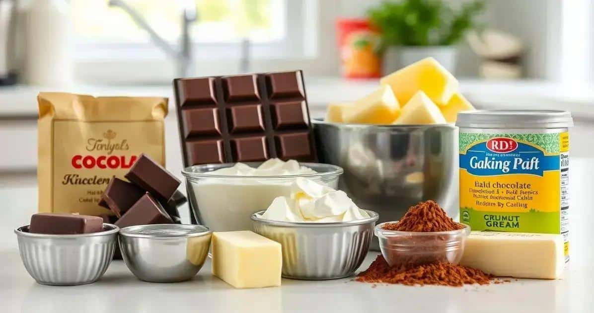 Ingredientes para recuperar chocolate perdido