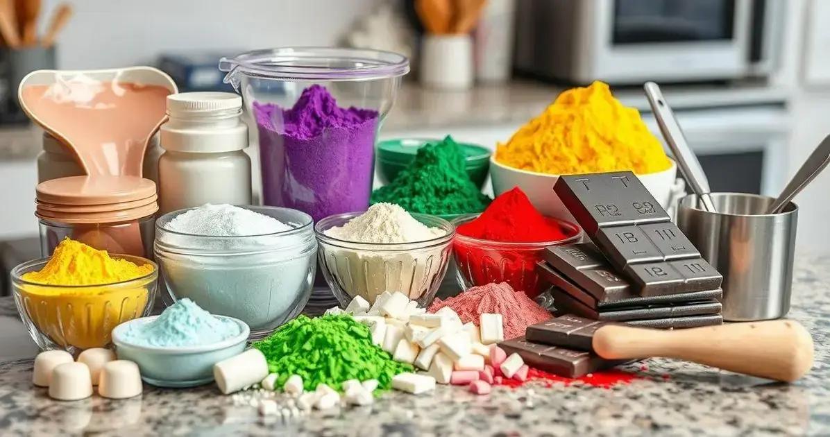 Ingredientes para Tingir Chocolate Branco