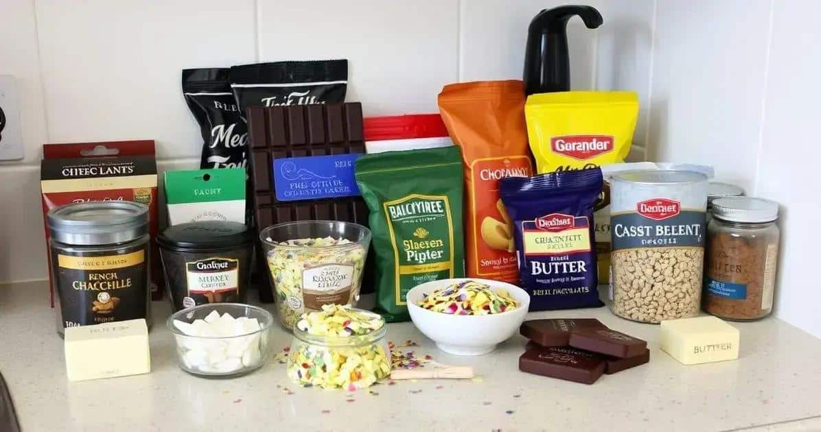 Ingredientes para trabalhar com chocolate sem sujeira