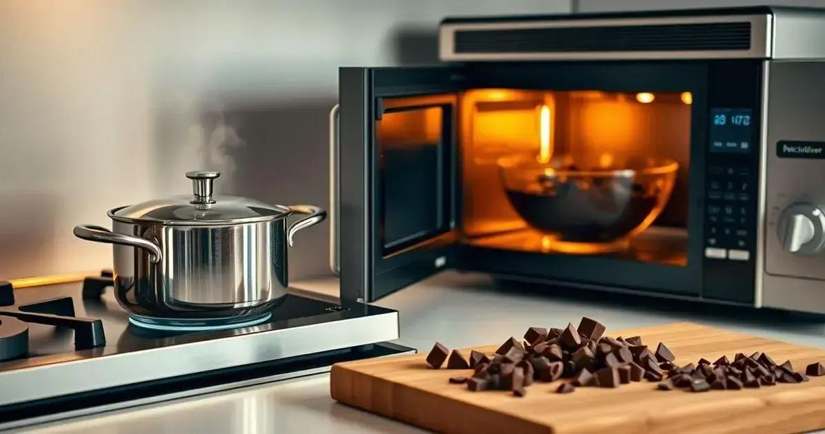 Melhores formas de derreter chocolate sem comprometer a qualidade.