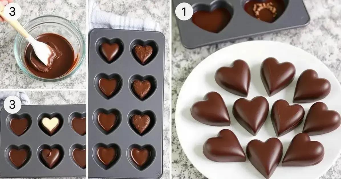Método de Preparo do Coração de Chocolate