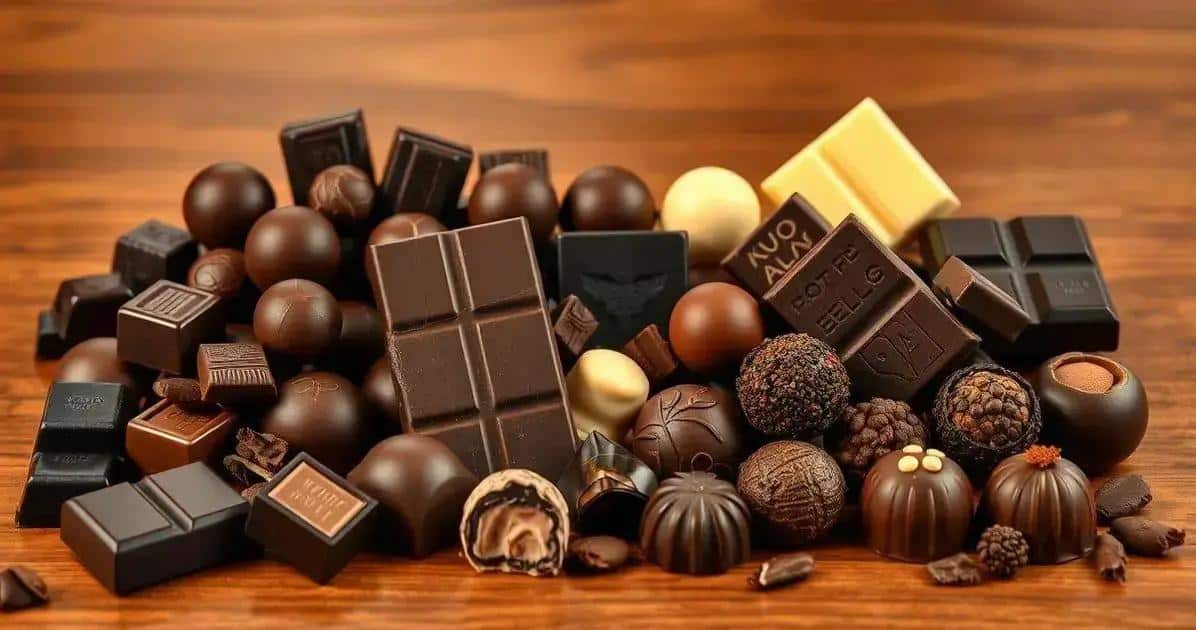 Os tipos de chocolate utilizados