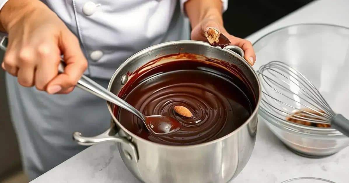 Preparando o Creme de Chocolate