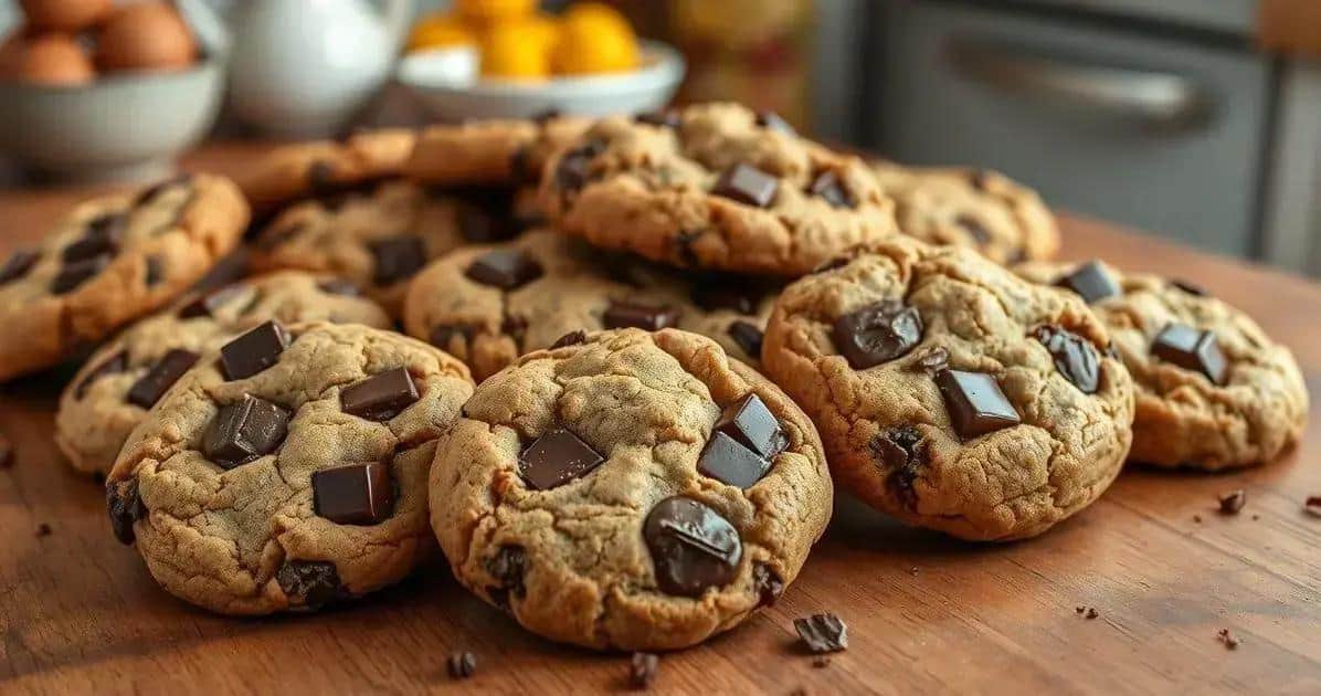 Receita de Cookies com Restos de Chocolate