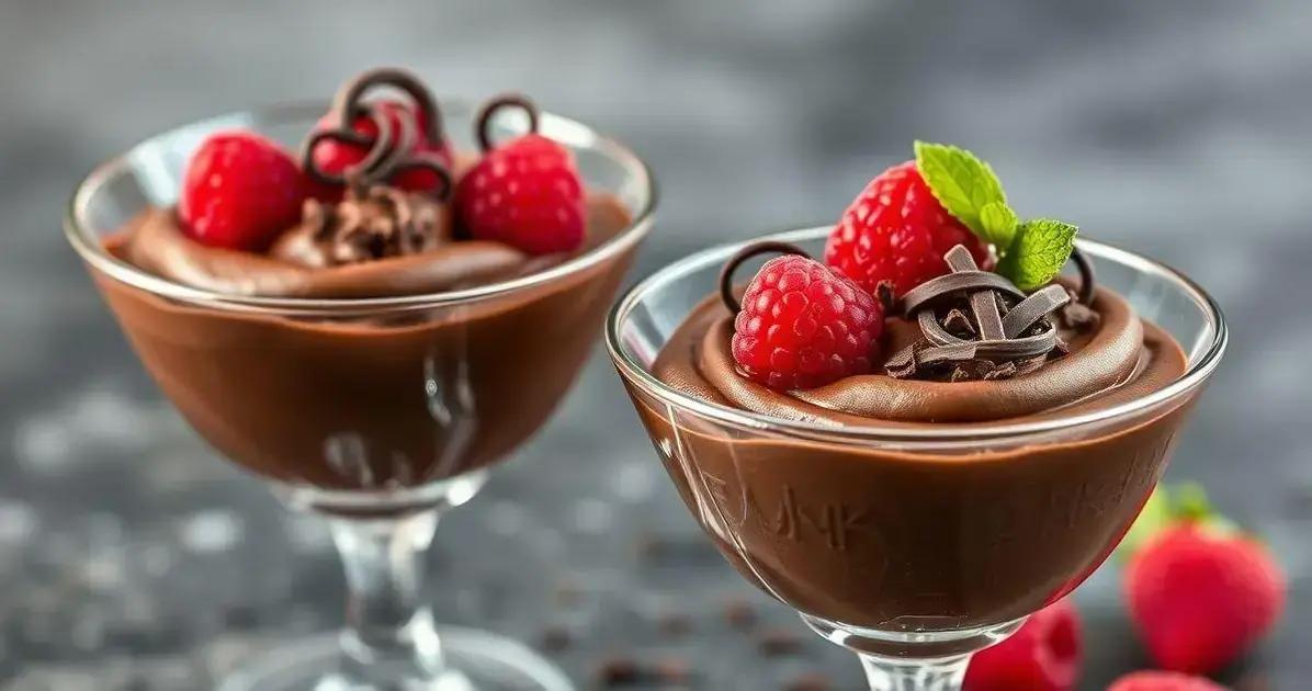 Receita de mousse de chocolate gelado