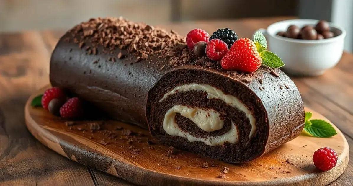 Rocambole Enrolado em Amor: Recheio Cremoso e Textura Perfeita