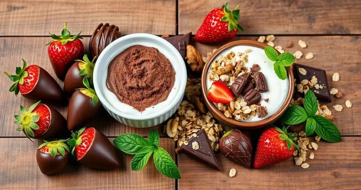 Sugestões de combinações para chocolate fit
