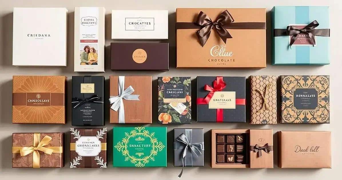 Sugestões de Estilo para Caixas de Chocolate