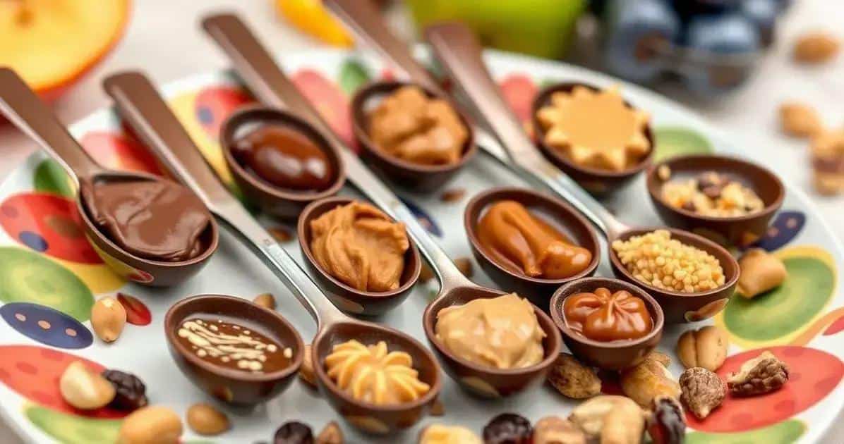 Sugestões de recheios para colheres de chocolate