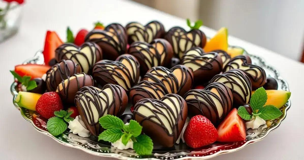 Sugestões de Servir o Coração de Chocolate Recheado