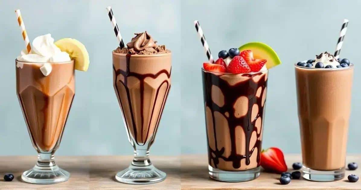 Variações do Milkshake de Chocolate com Paçoca