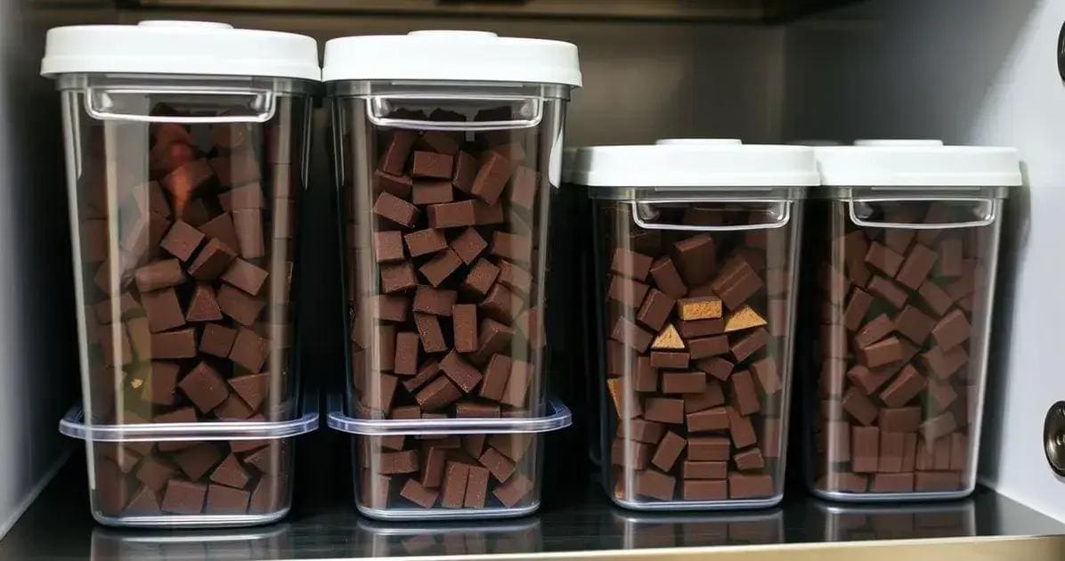 Como armazenar chocolate fracionado
