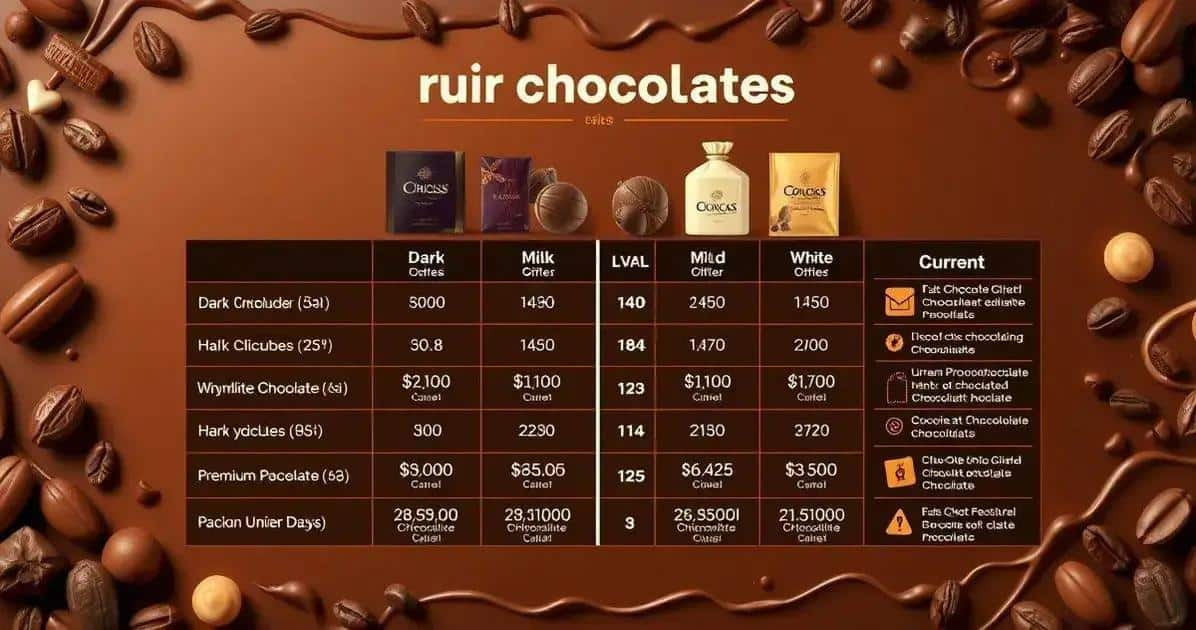 Comparativo de Preços de Chocolate Nobre