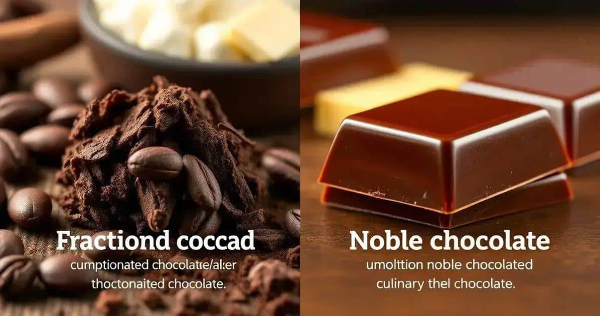Diferenças entre chocolate fracionado e chocolate nobre