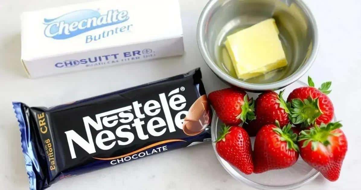 Ingredientes da Barra de Chocolate Nestlé Derretido