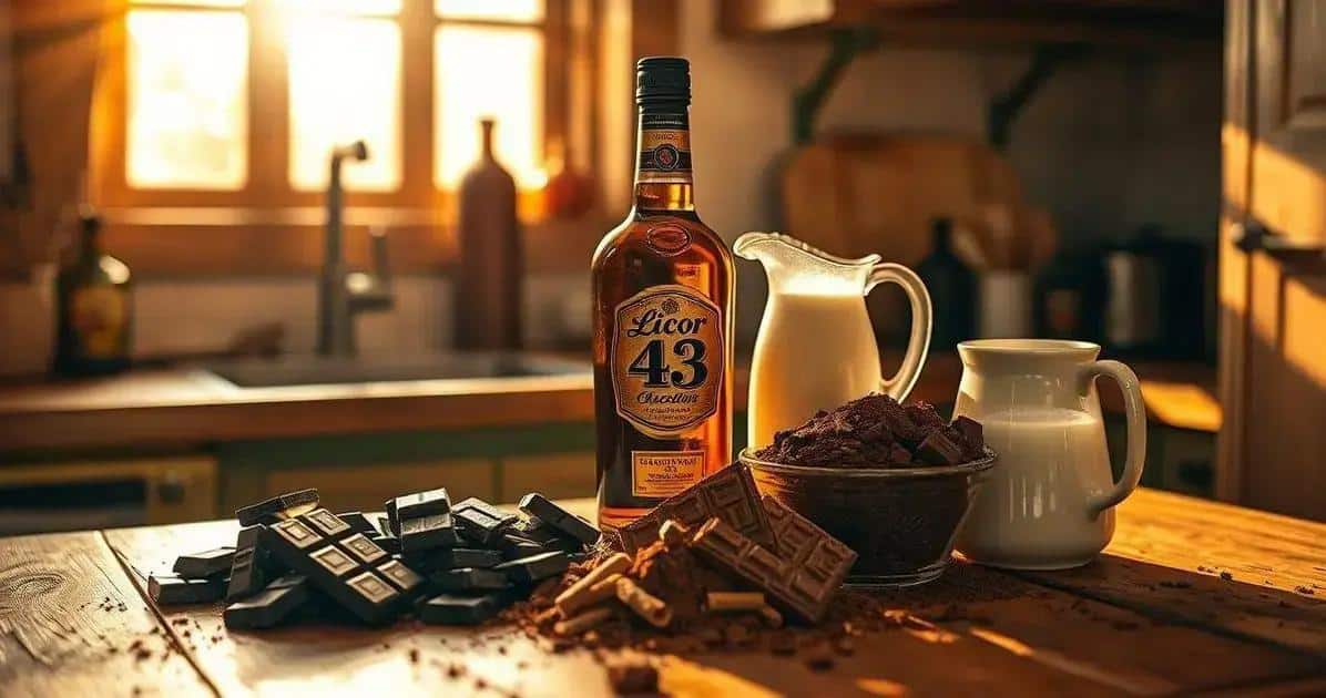 Ingredientes da Bebida com Licor 43 Chocolate