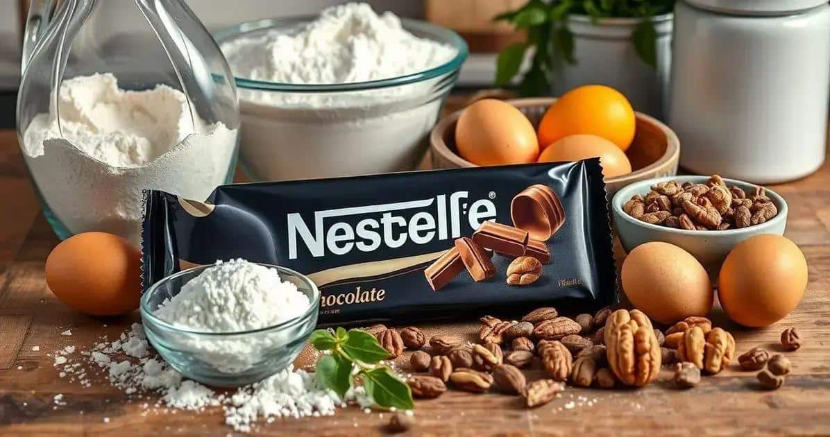 Ingredientes da Receita com Barra de Chocolate Nestlé