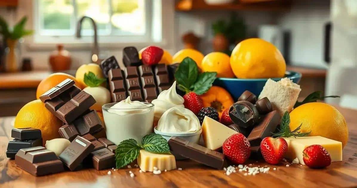 Ingredientes da Receita com Chocolate Nobre