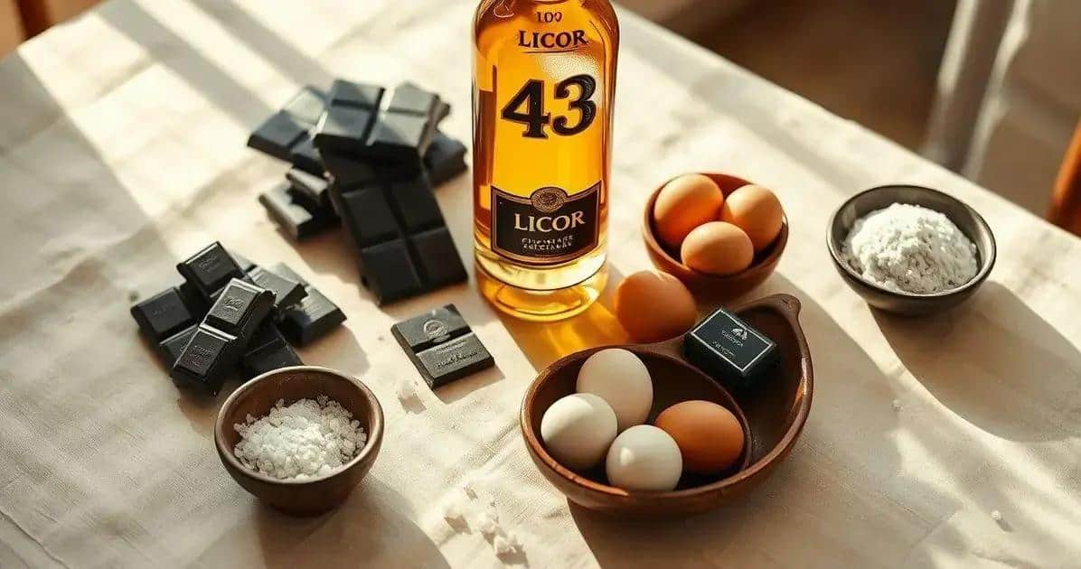 Ingredientes da Receita com Licor 43 Chocolate