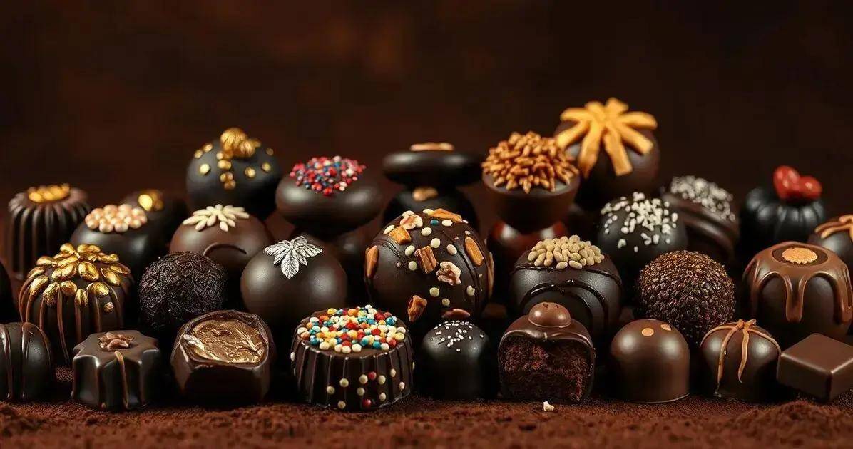 Ingredientes da Receita de Doces Finos com Chocolate Nobre
