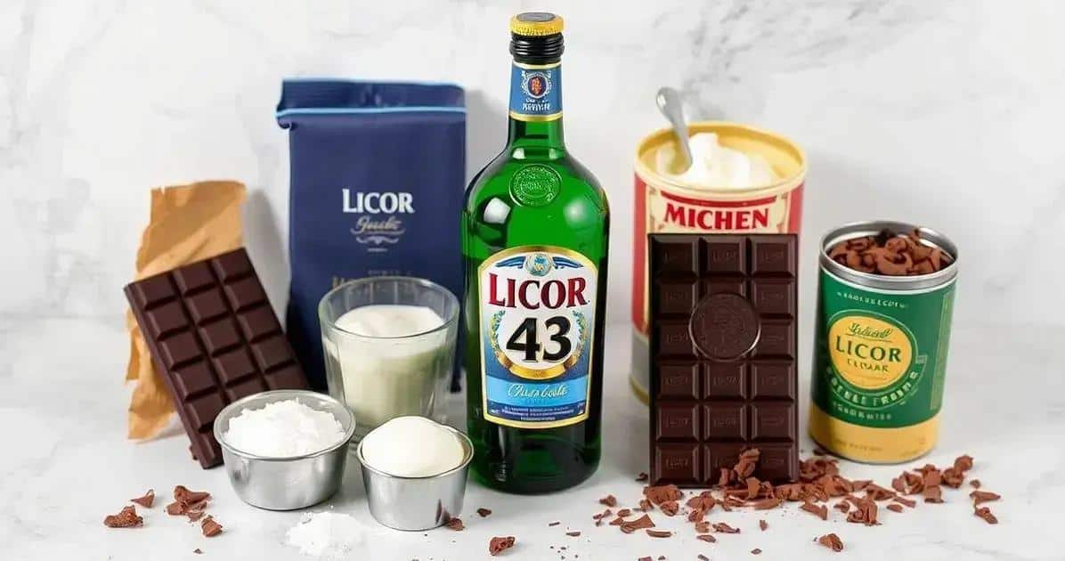 Ingredientes da Receita de Licor 43 Chocolate