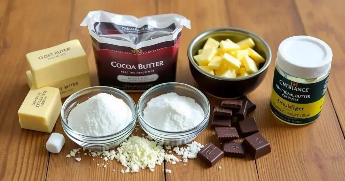 Ingredientes do Chocolate Fracionado