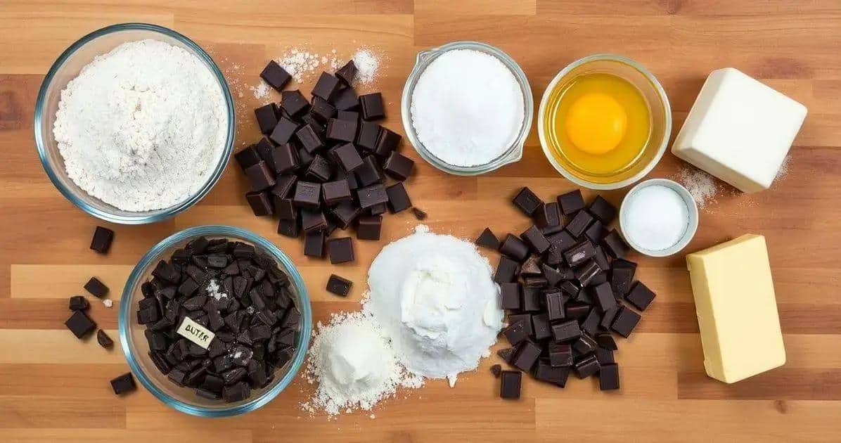 Ingredientes para Bolo com Chocolate Fracionado