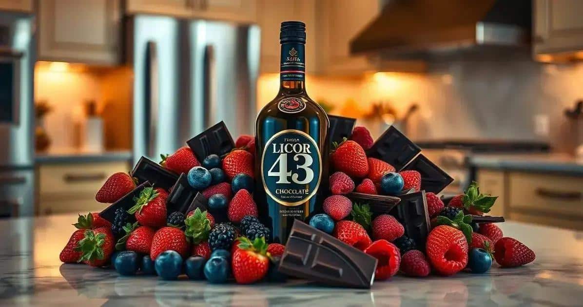 Ingredientes para Licor 43 Chocolate Harmonização