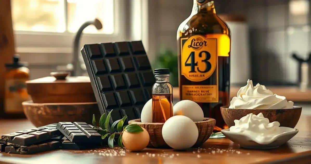 Ingredientes para receitas com Licor 43 Chocolate