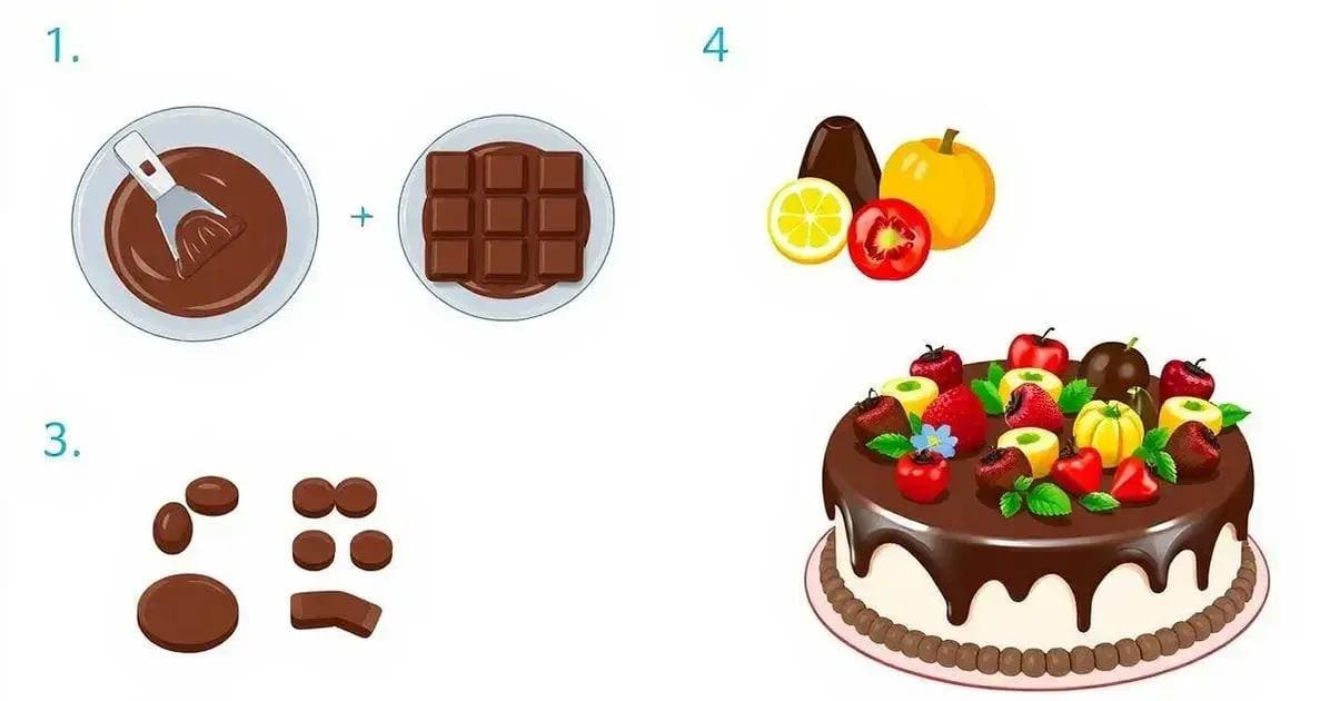 Método de Preparo da Decoração com Barra de Chocolate Nestlé