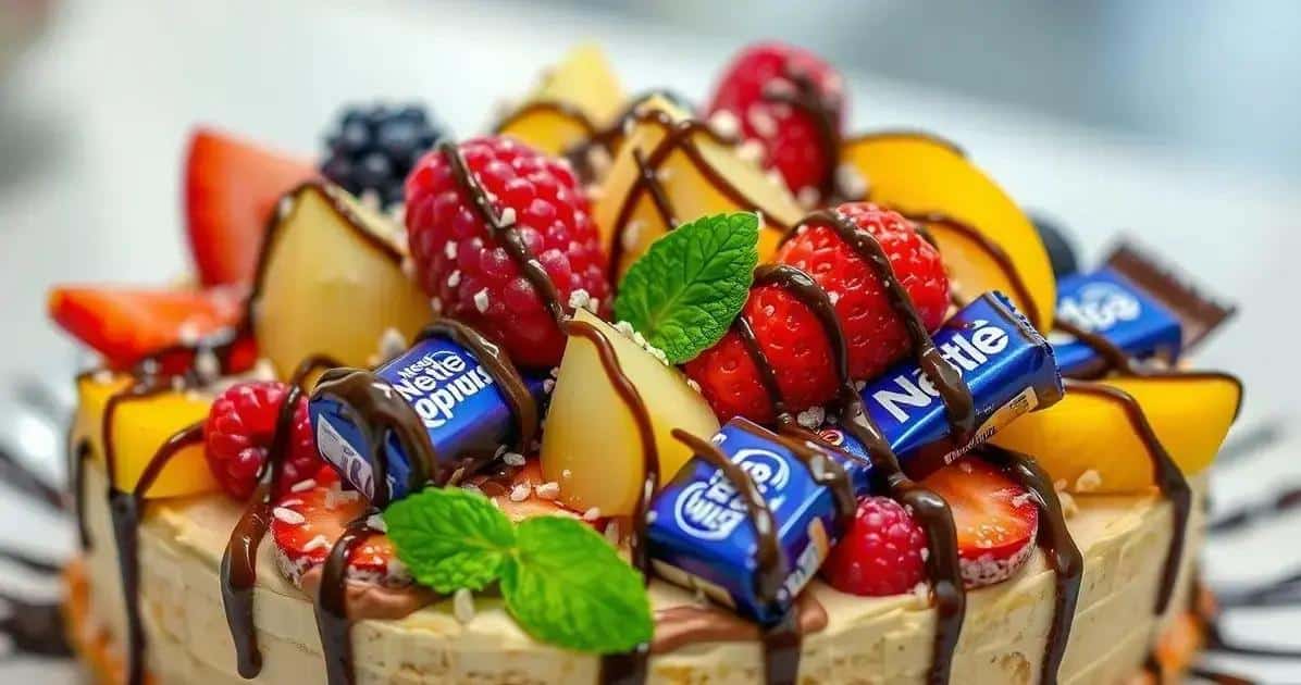 Montando a Decoração com Barras de Chocolate
