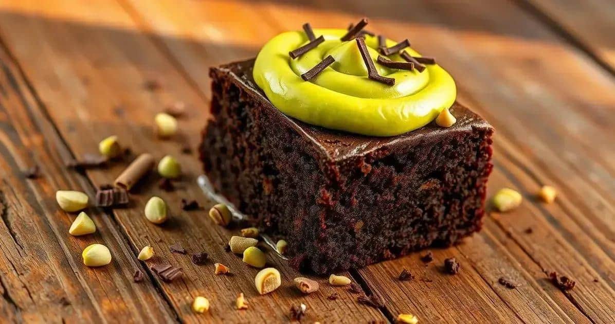 Brownie Verde Desejo: Pistache Cremoso no Centro