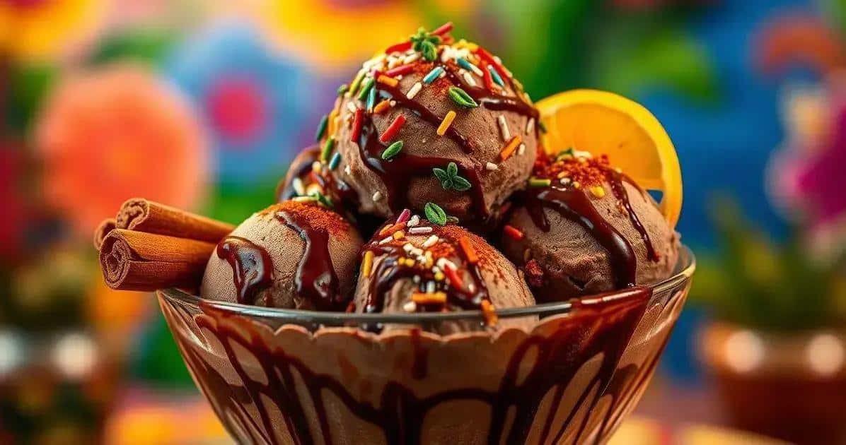 Chocolate Gelado Fiesta Mex: Canela, Pimenta & Frescor