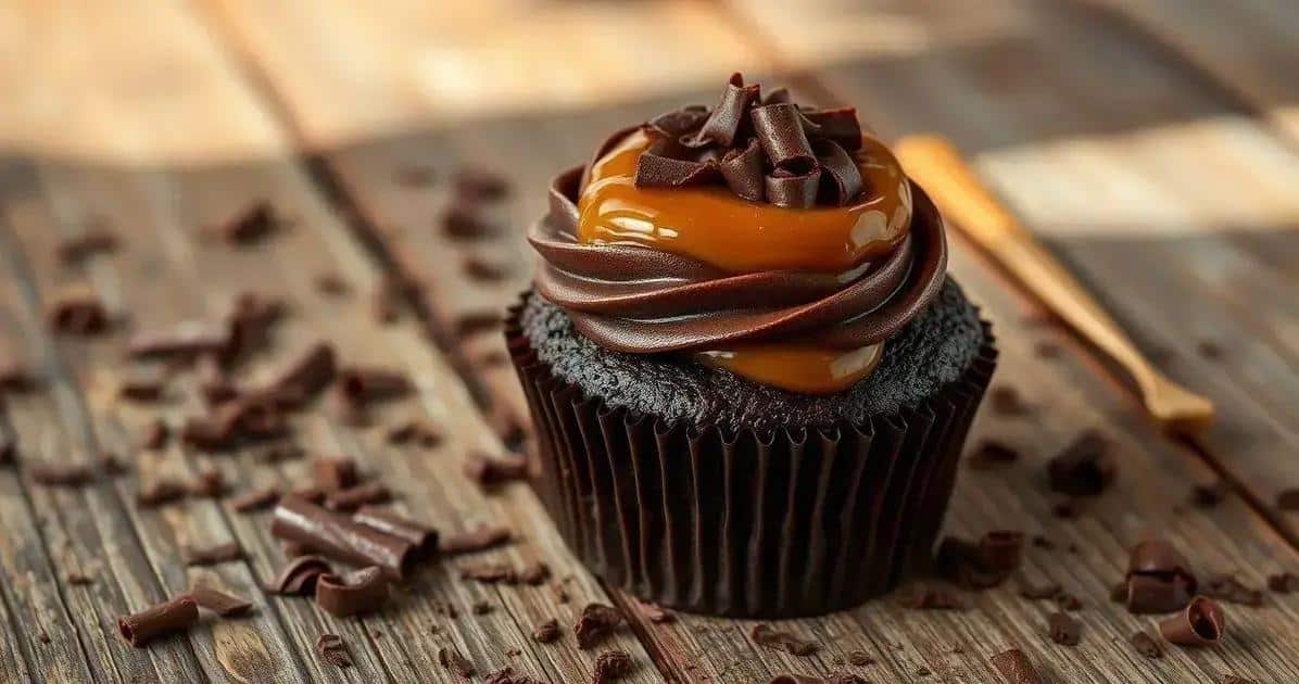 Cupcake Tocha Doce: Caramelo Defumado no Topo