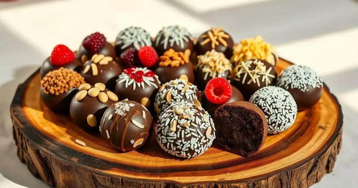 Delícias Variadas com Brigadeiro de Chocolate
