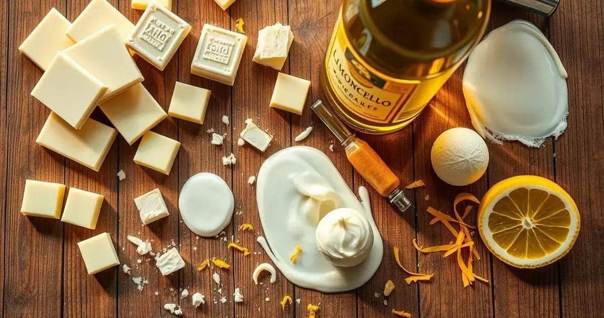 Ingredientes da Trufa de Chocolate Branco com Limoncello