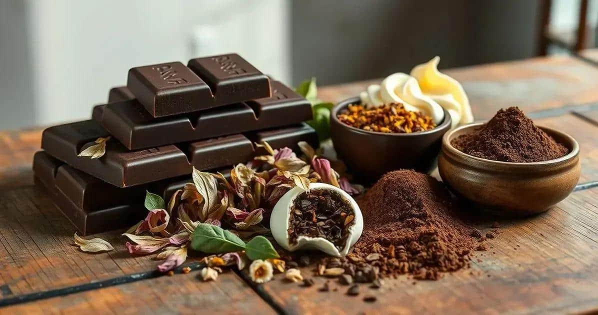 Ingredientes das Trufas Aromatizadas com Chás Florais