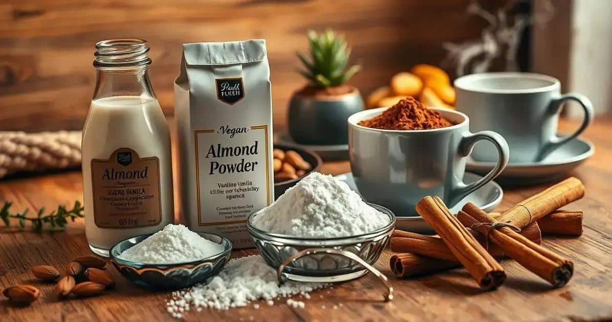 Ingredientes do Cappuccino Vegano de Chocolate e Baunilha
