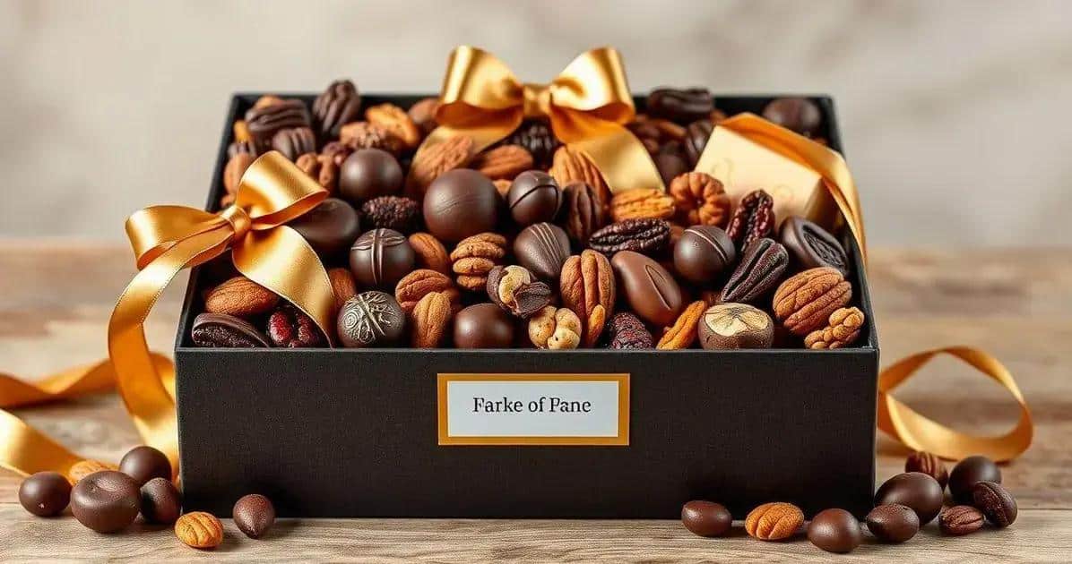 Ingredientes do Presente Corporativo Premium com Chocolate