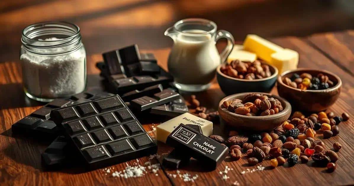 Ingredientes para a Receita de Chocolate