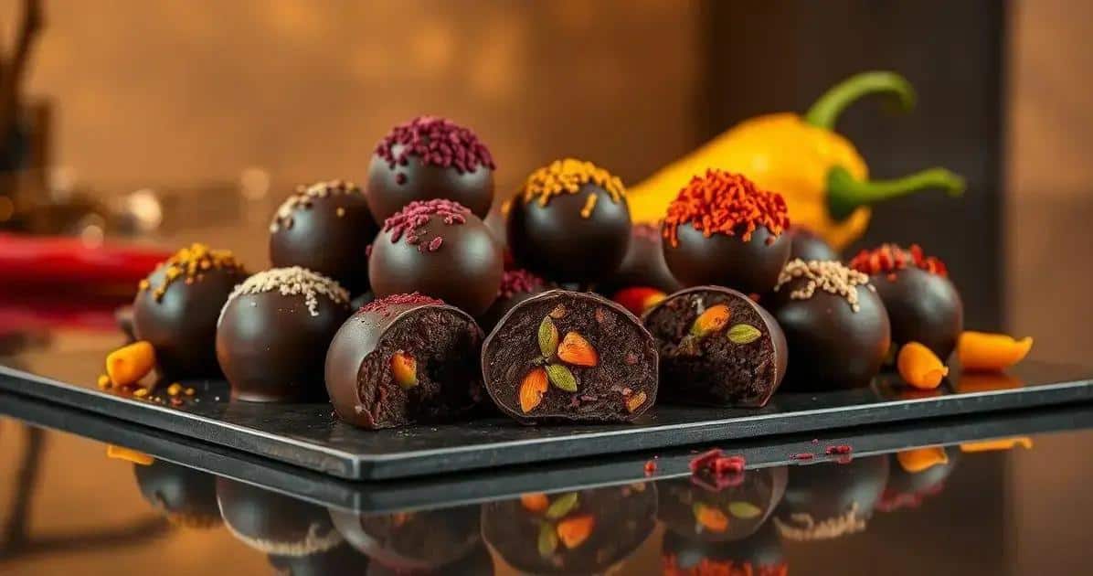 Ingredientes para Bombons de Chocolate com Pimenta Exótica