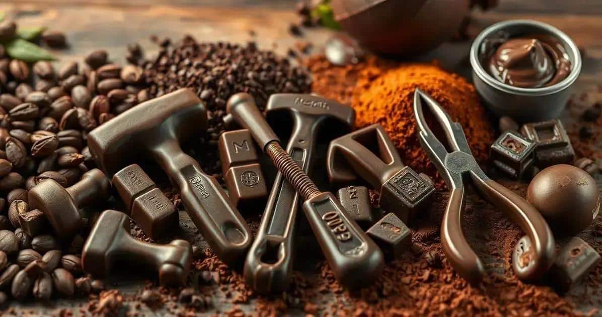 Ingredientes para Chocolate em Formato de Ferramentas