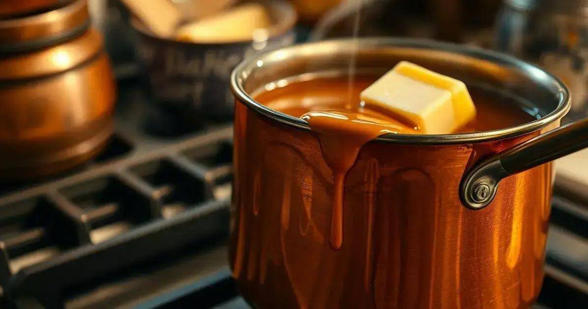 Preparando o Caramelo Salgado Para o Brownie