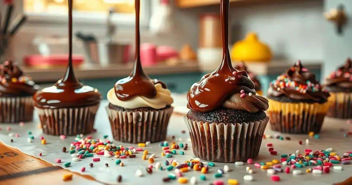 Preparando o topper de chocolate